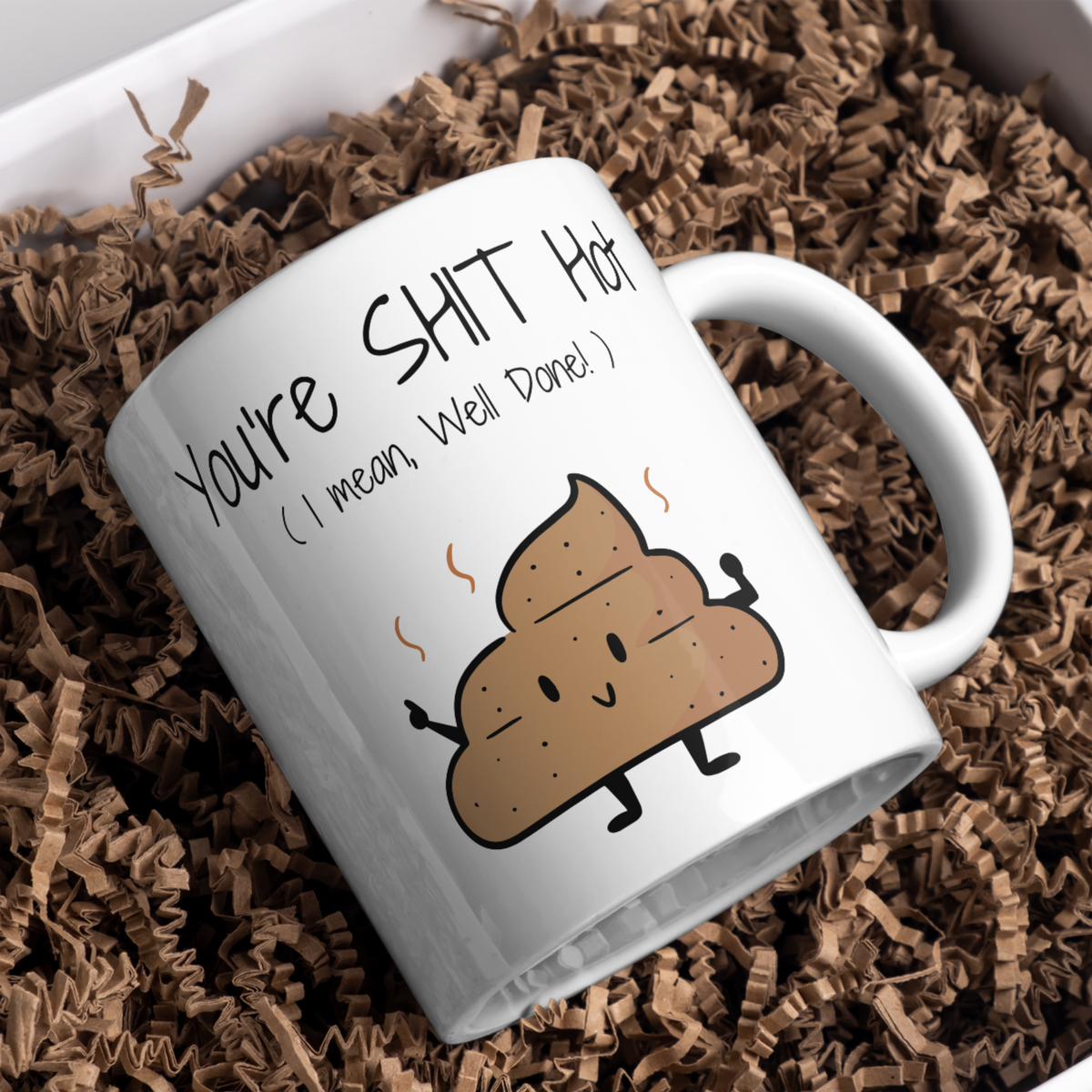 You’re Shit Hot Mug – gift presentation on paper packing