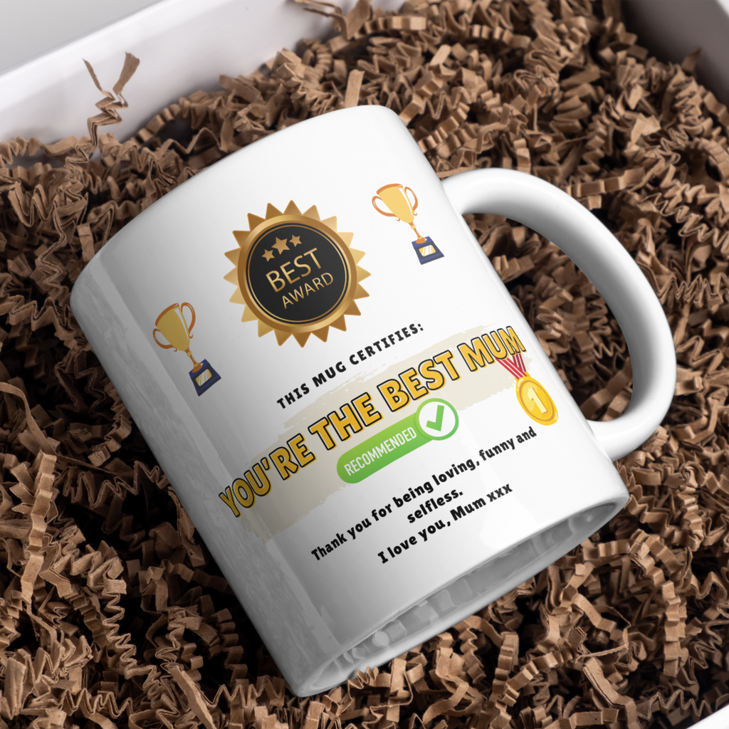 You’re the Best Mum Mug – gift presentation on paper packing