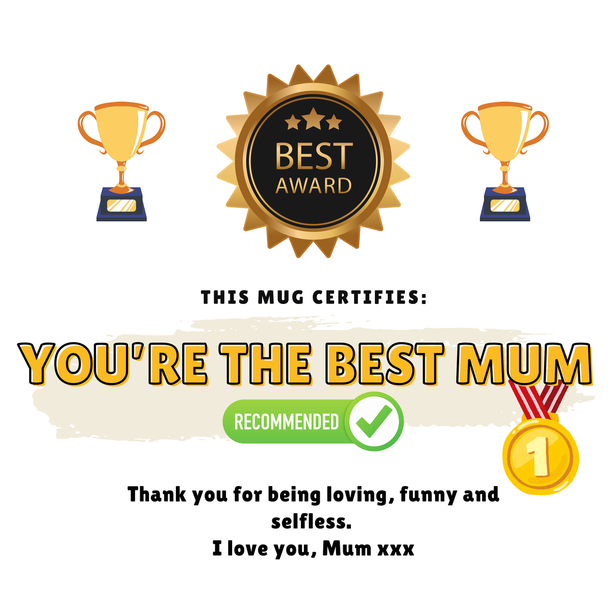 You’re the Best Mum Mug – original flat artwork