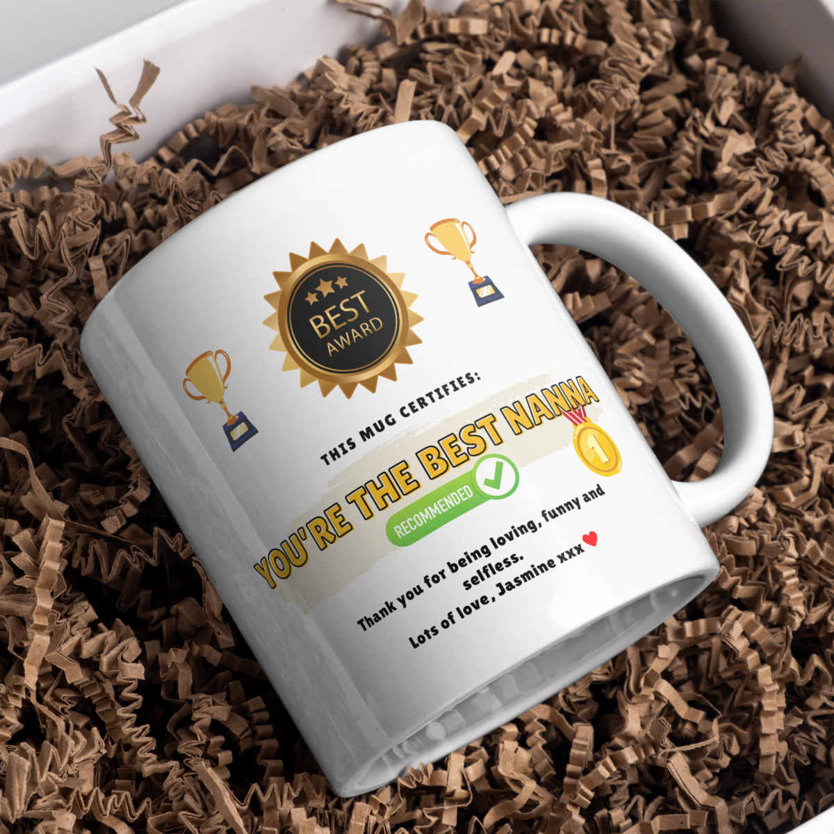 You’re the Best Nanna Mug – gift presentation on paper packing