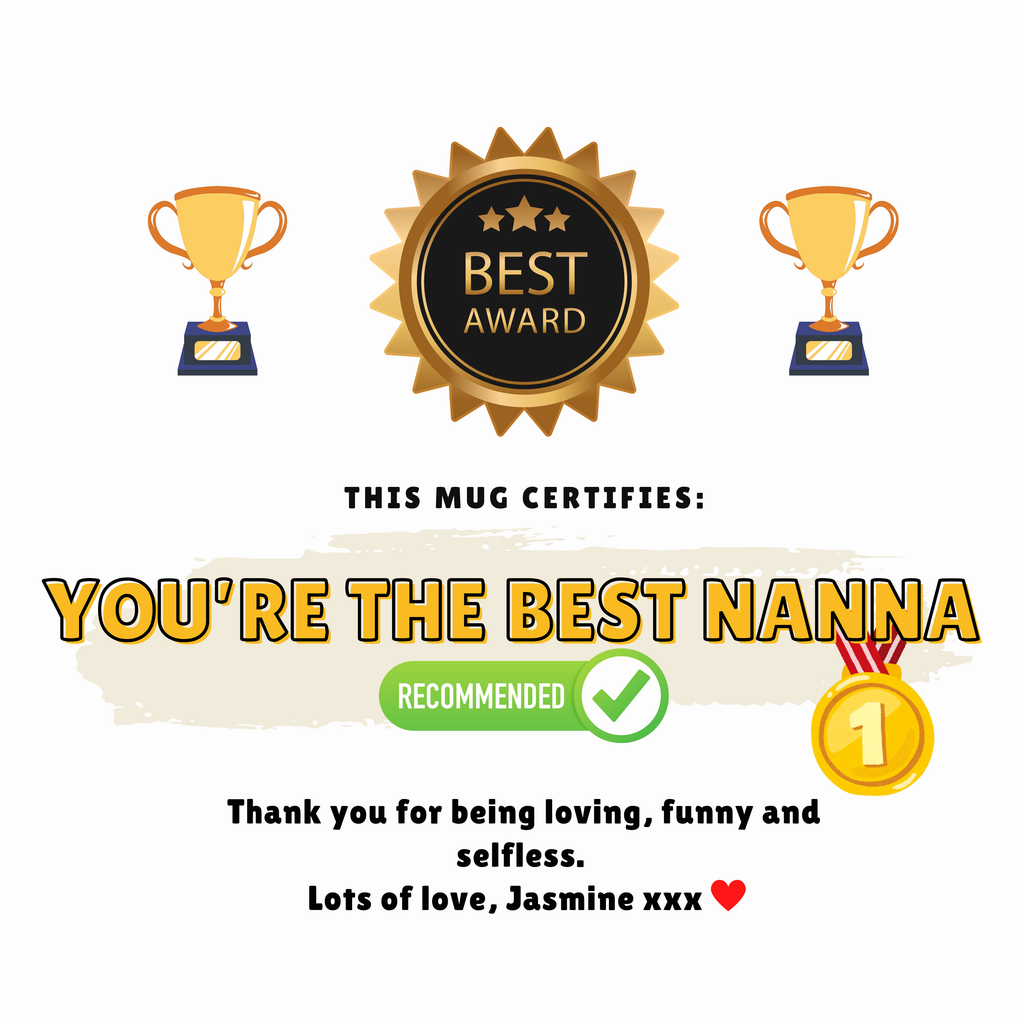 You’re the Best Nanna Mug – original flat artwork