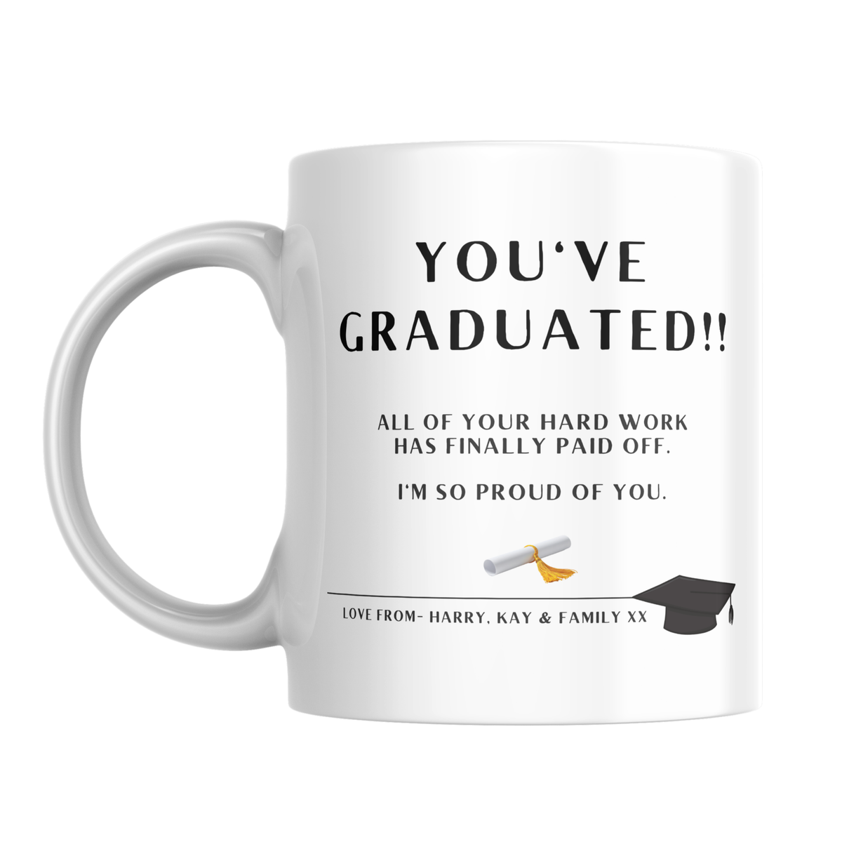 You’ve Graduated Mug – front view