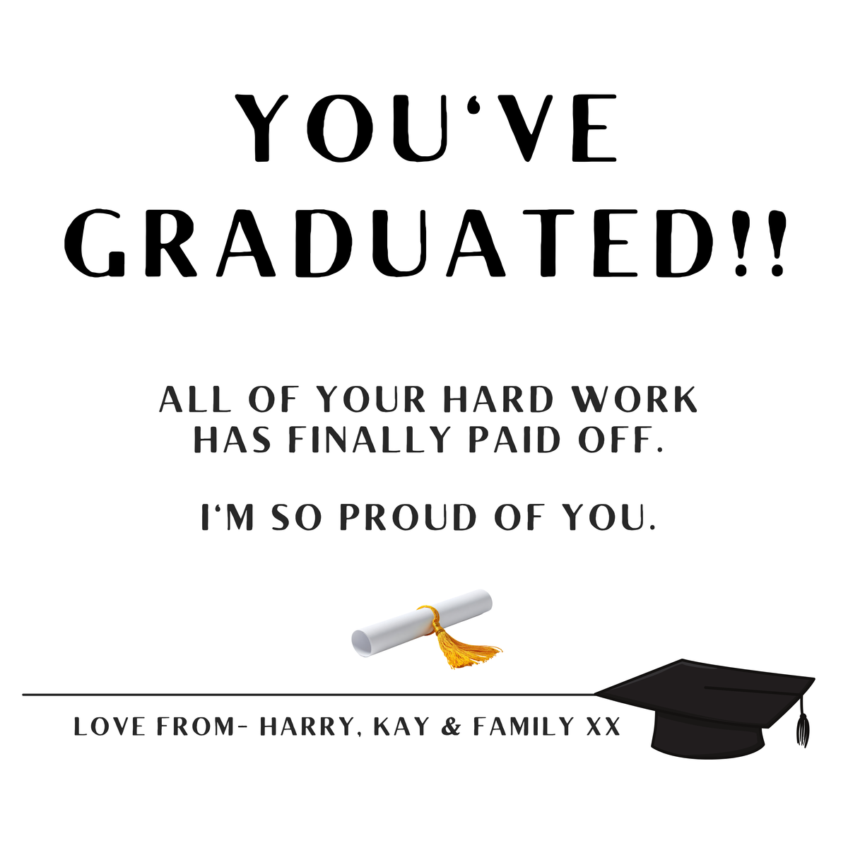 You’ve Graduated Mug – original flat artwork
