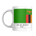 Personalised Zambia flag mug – front view