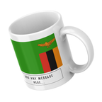 Personalised Zambia flag mug – angled view