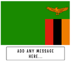 Personalised Zambia flag mug – flat source artwork with space for a personalised message