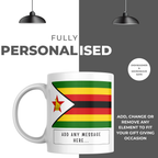 Personalised Zimbabwe flag mug – personalisation and care information