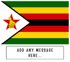 Personalised Zimbabwe flag mug – flat source artwork with space for a personalised message