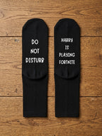 Playing Fortnite Socks – Personalised Gamer Gift – flat lay