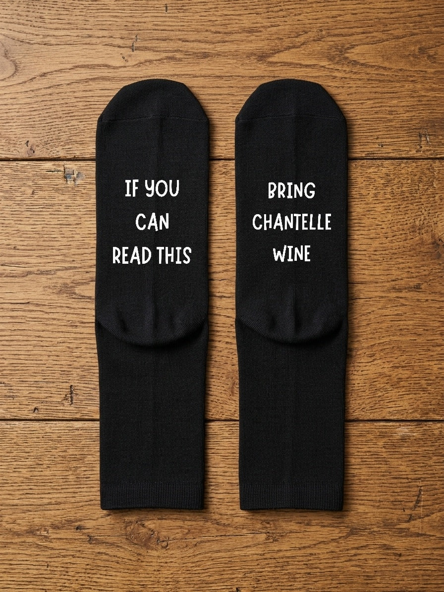 Bring Me Wine Socks – Personalised Wine Lover Gift – flat lay