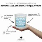 Strong Wi-Fi new home candle showing reusable glass jar