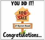 You Did It congratulations new home candle label with custom address