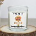 Personalised You Did It new home candle with sold sign and custom address