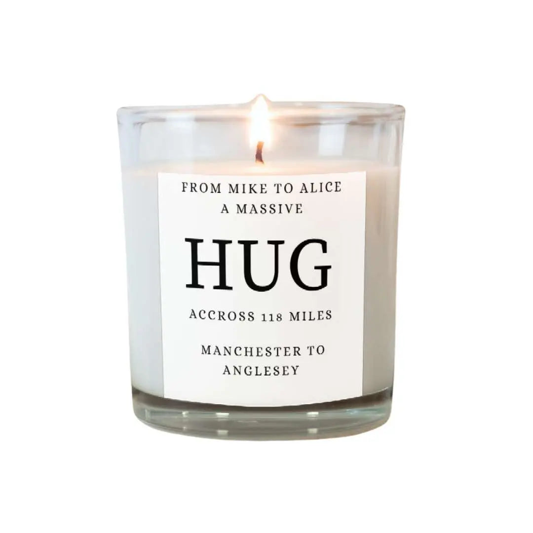 A Massive Hug Personalised Candle | New Home Gifts