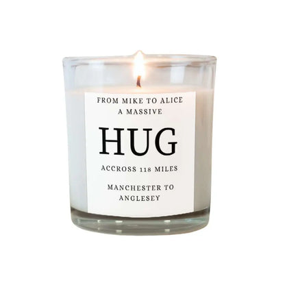 A Massive Hug Personalised Candle | New Home Gifts