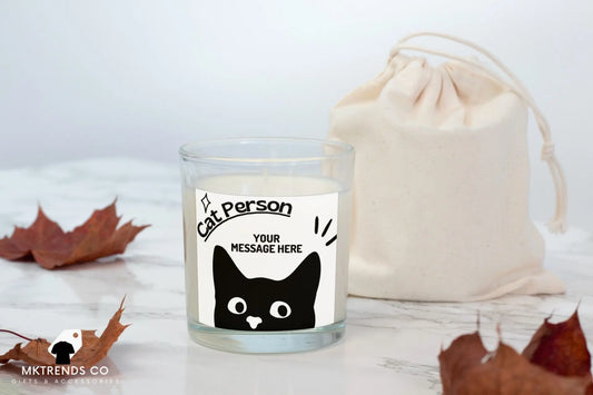 Cat Person Personalised Candle | Funny Candle | Novelty Gift MKTrends Co