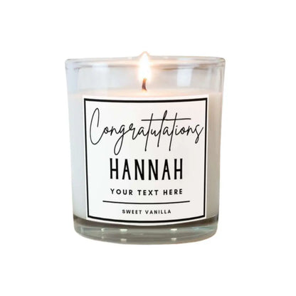 Congratulations Personalised Candle | New Home Gifts