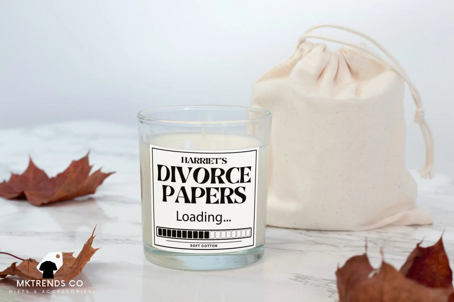 Divorce Paper's Loading Personalised Candle | Funny Candle | Novelty Gift MKTrends Co