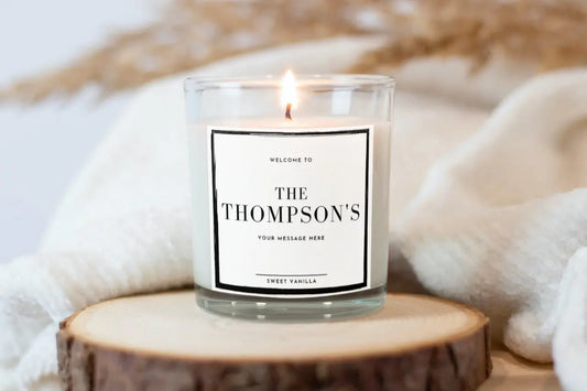 Family Name Personalised Candle | New Home Gifts