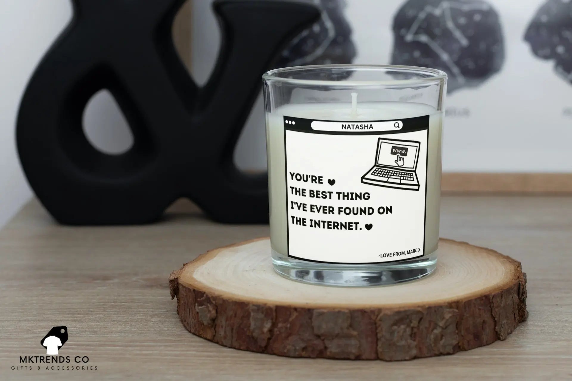 Funny Valentine Personalised Candle | Valentine's Gift MKTrends Co