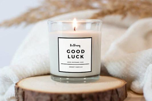 Good Luck Personalised Candle | New Home Gifts