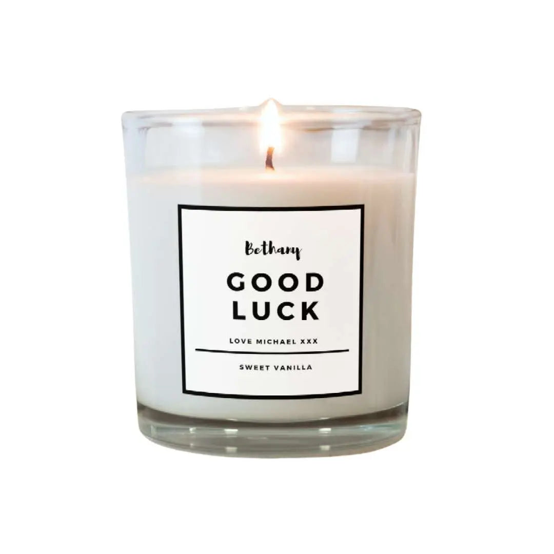 Good Luck Personalised Candle | New Home Gifts