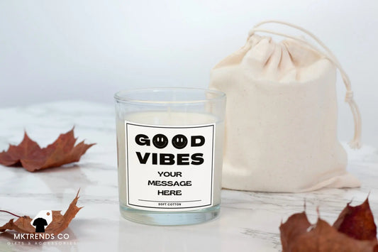 Good Vibes Personalised Candle | Funny Candle | Novelty Gift MKTrends Co