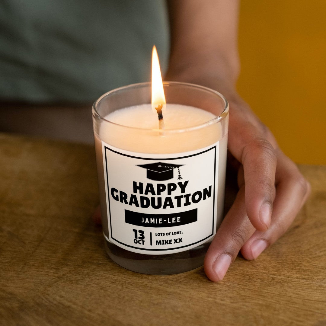 Happy Graduation Personalised Candle | Graduation Gifts