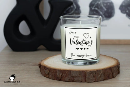 Happy Valentines Day Personalised Candle MKTrends Co