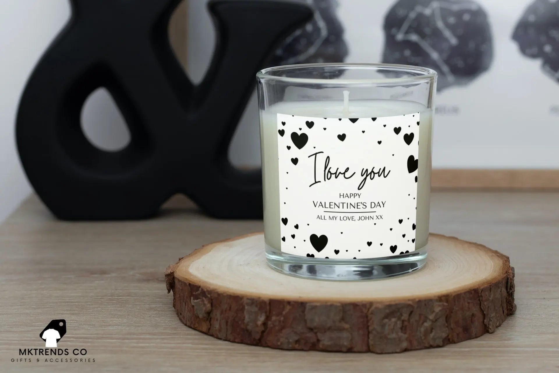 I Love You Valentine's Day Personalised Candle | Valentine's Gift MKTrends Co