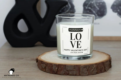 LOVE Valentine's Day Personalised Candle | Valentine's Gift MKTrends Co