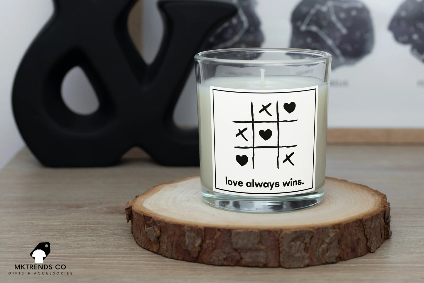 Love Always Wins Personalised Candle | Valentine's Gift MKTrends Co