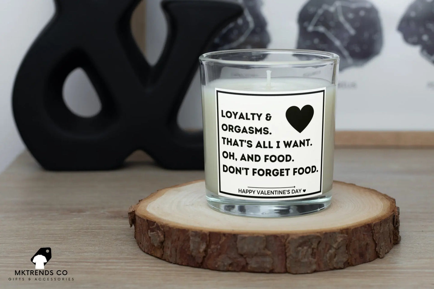 Loyalty & Orgasms Rude Personalised Candle | Valentine's Gift MKTrends Co