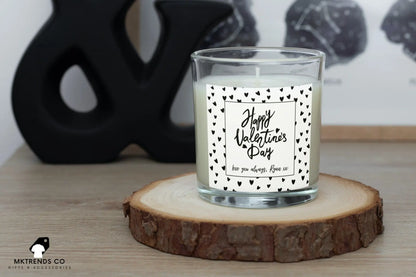 Modern Valentine's Day Personalised Candle | Valentine's Gift MKTrends Co