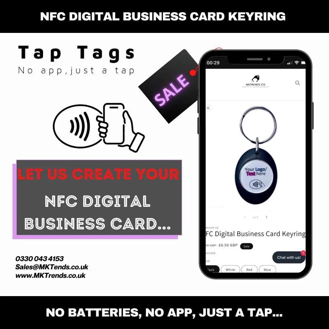 NFC Digital Business Card Keyring