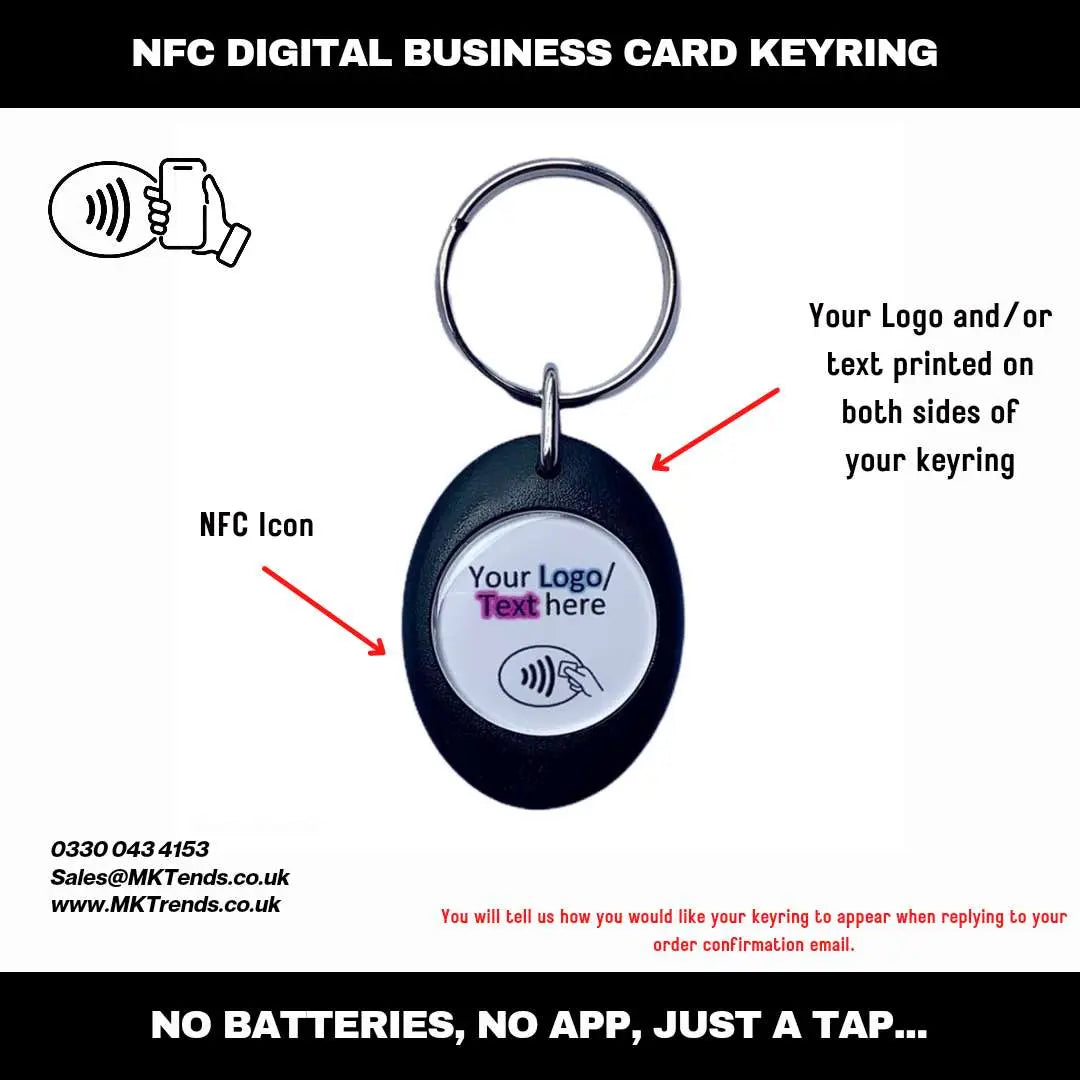 NFC Digital Business Card Keyring