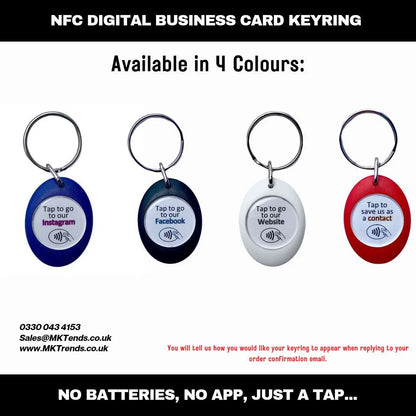 NFC Digital Business Card Keyring