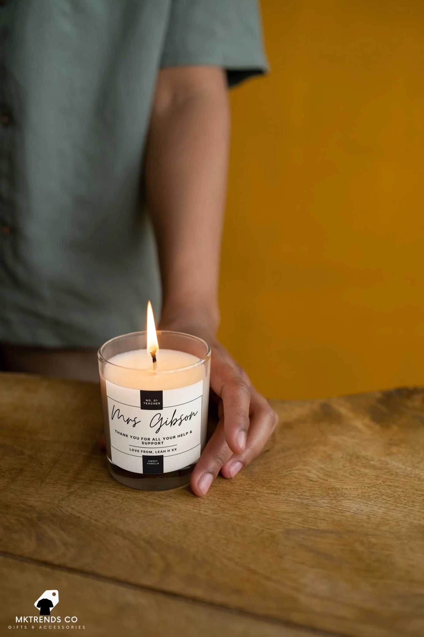 Number 1 Teacher Personalised Candle | Gifts for Teacher MKTrends Co