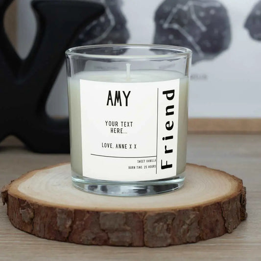 Personalised Any text Name Candle | Gifts for Friend