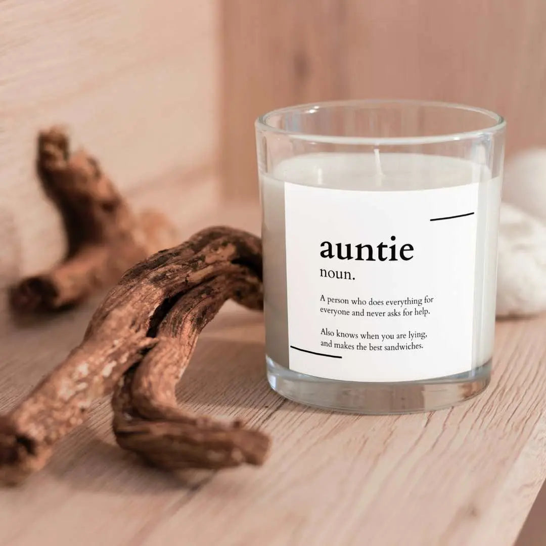 Personalised Auntie Noun Candle | Gifts for Auntie