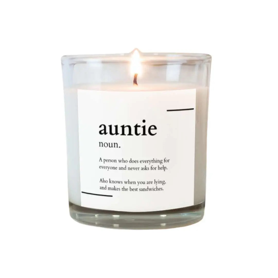 Personalised Auntie Noun Candle | Gifts for Auntie