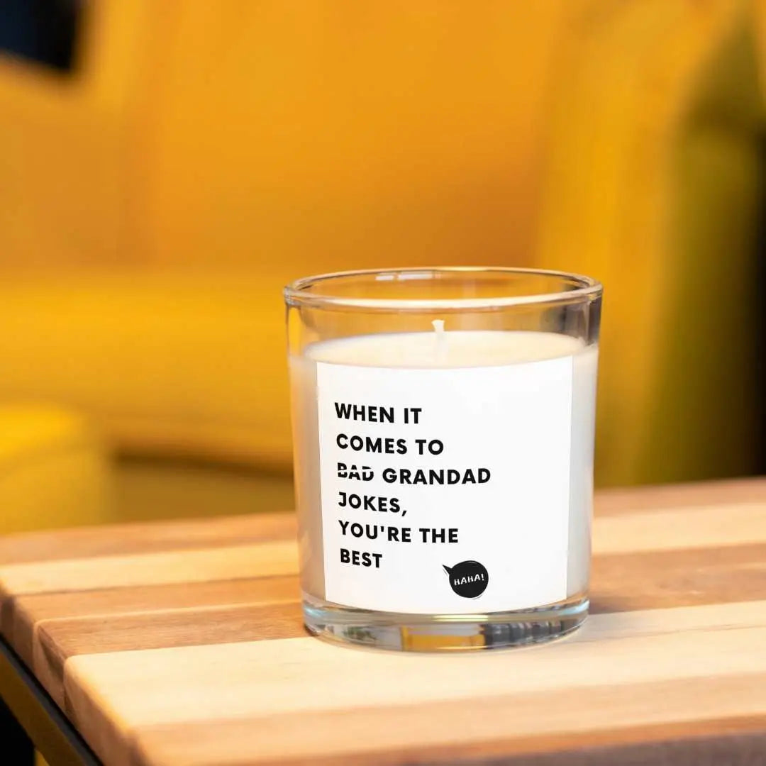 Personalised Bad Grandad Jokes Candle | Gifts for Grandad