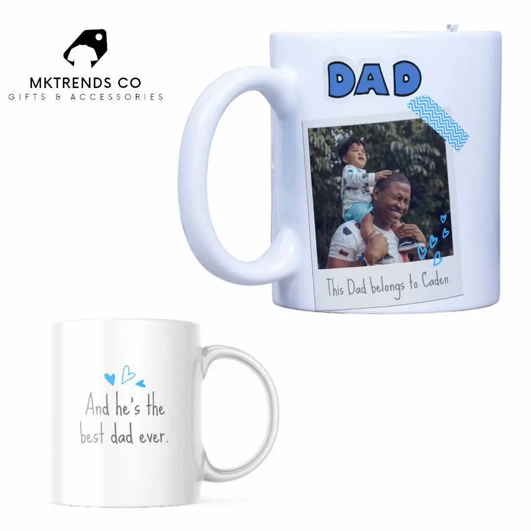 Personalised Best Dad Ever Photo Mug