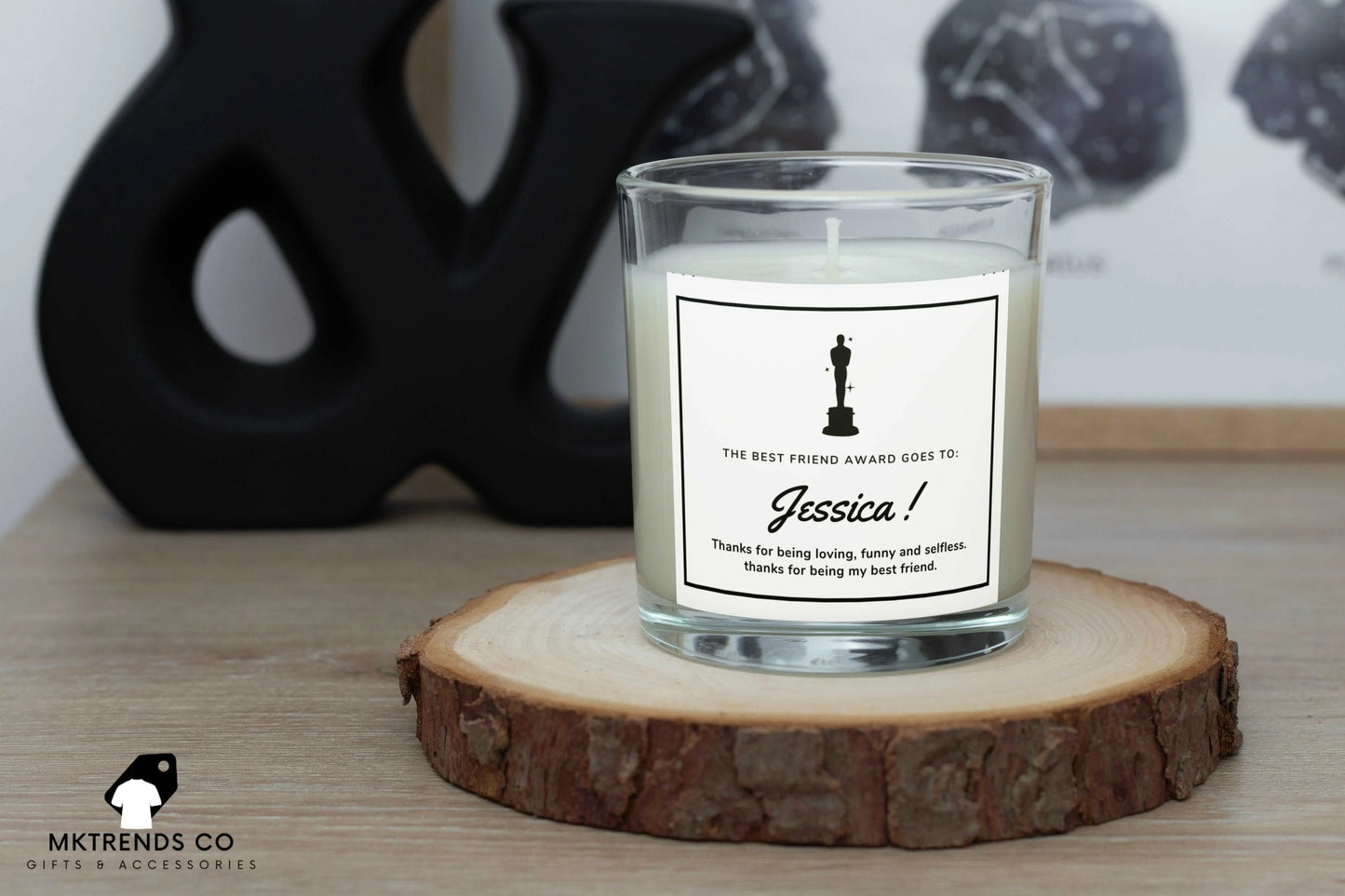 Personalised Best Friend Award Candle | Gifts for Best Friend