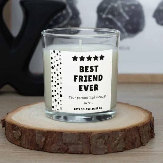 Personalised Best Friend Ever Stars Candle | Gifts for Friend