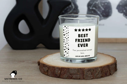 Personalised Best Friend Ever Stars Candle | Gifts for Friend