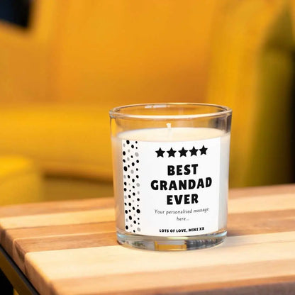 Personalised Best Grandad Ever Candle | Gifts for Grandad