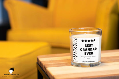 Personalised Best Grandad Ever Candle | Gifts for Grandad