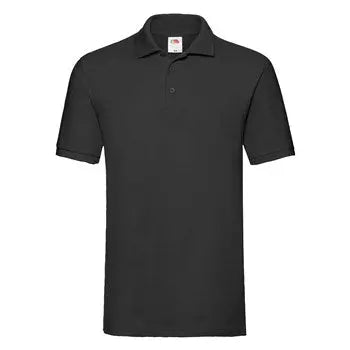 Personalised Black Cotton Polo Shirt | Fruit Of The Loom