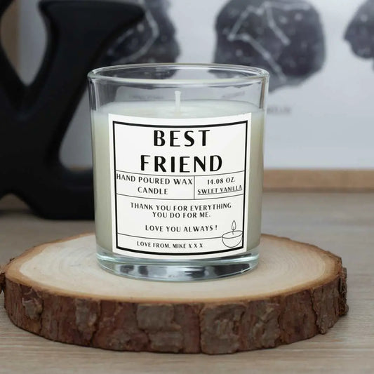 Personalised Bold Best Friend Candle